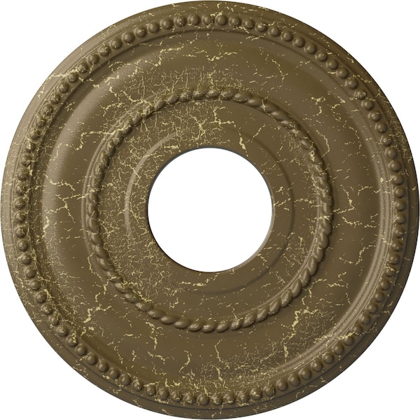 Ekena Millwork Valeriano Medallion (Canopies up to 6 1/4"), 12 1/8"OD x 3 5/8"ID x 3/4"P, Mississippi Mud Crackle CM12VAMMC - main